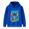 Kids Boys Girls Hoodie Cute Cartoon Stitch Printed Long Sleeve Pullover Sweatshirt Casual Tops for Toddlers
