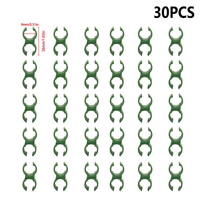 20/30/50pcs Plant Trellis Connector Clip Garden Climbing Rattan Stent Rod Connectors Adjustable Buckle Garden Tool Partsattan