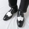 Luxury Designer New Men's Pointed Mixed Color Lace Up Casual Shoes Male Formal Wedding Dress Homecoming Footwear Zapatos Hombre