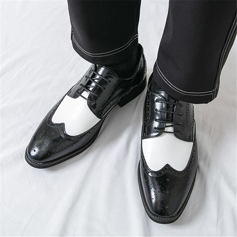 Luxury Designer New Men's Pointed Mixed Color Lace Up Casual Shoes Male Formal Wedding Dress Homecoming Footwear Zapatos Hombre