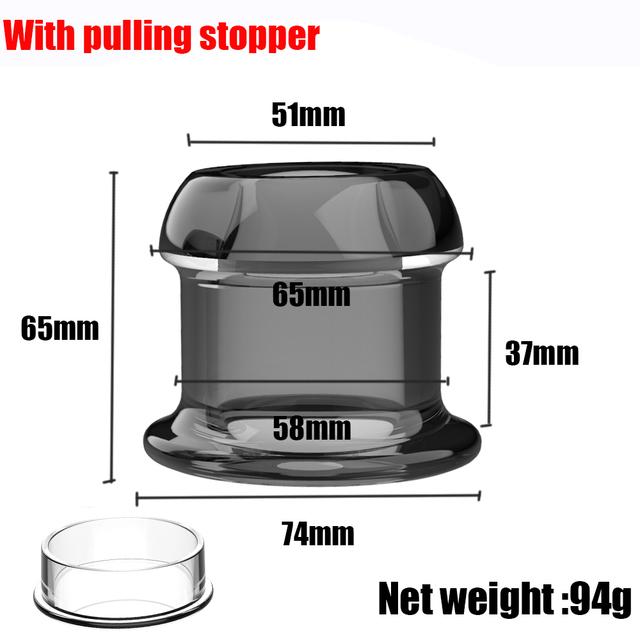 Hollow Anal Plug with Stopper Translucent Visible Anal Dilator Butt Vagina&Anus Peep Expander Fidget BDSM Sex Toys for Women Gay