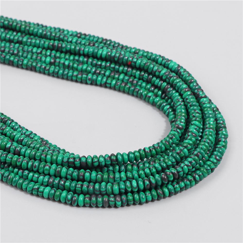 2X4MM Natural Abacus Stone Beads Blue Green Pink Flat Rondelle Beads for Jewelry Making Bracelets Necklace Accessories Wholesale