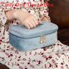 Style Velvet Cosmetic Bag With Spacious Interior For Home And On The Go Use