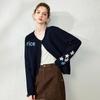 ChuYu Embroidered Floral Knit Cardigan