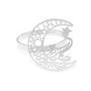 1Pcs Ramadan Napkin Rings Gold Ramadan Napkin Rings Hollow Moon and Star Napkin Holder Party Wedding Table Decor Napkins