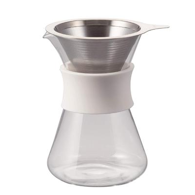 Hario Cafeteira de Vidro Prática 400ml Branca Fabricada no Japão S-GCM-40-W