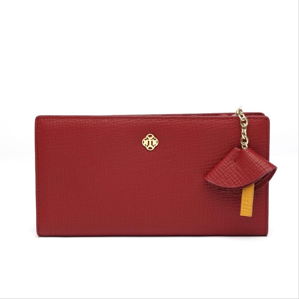 Mari eclaire 17 9 Women's slim long wallet made of 100% natural cowhide with a good grip