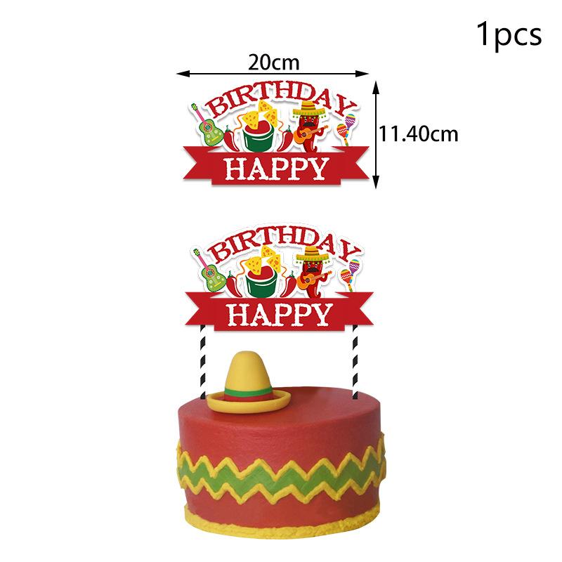 

Mexico Avocado Mexican Straw Hat Lets Fiesta Birthday Party Decoration Disposable Tableware Balloon Banner Girl Kid Gift
