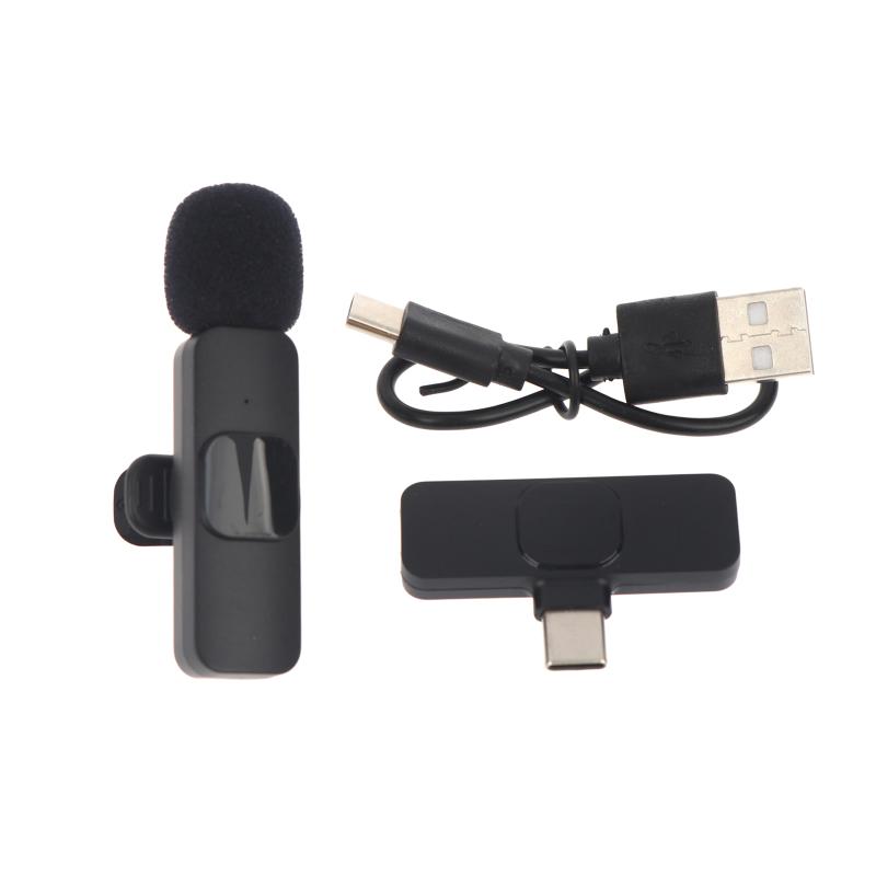 2.4G Portable Clip-on Wireless Microphone for Android Live Gaming Vlog Audio Video Recording Travel Vlog Use