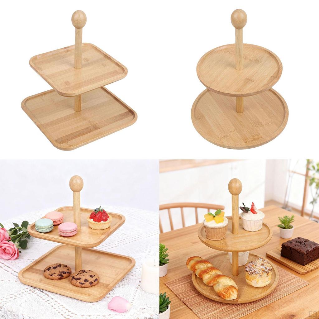 Cupcake Stand Display 2 Tier Two Tiered Trays Dessert Stands for Wedding