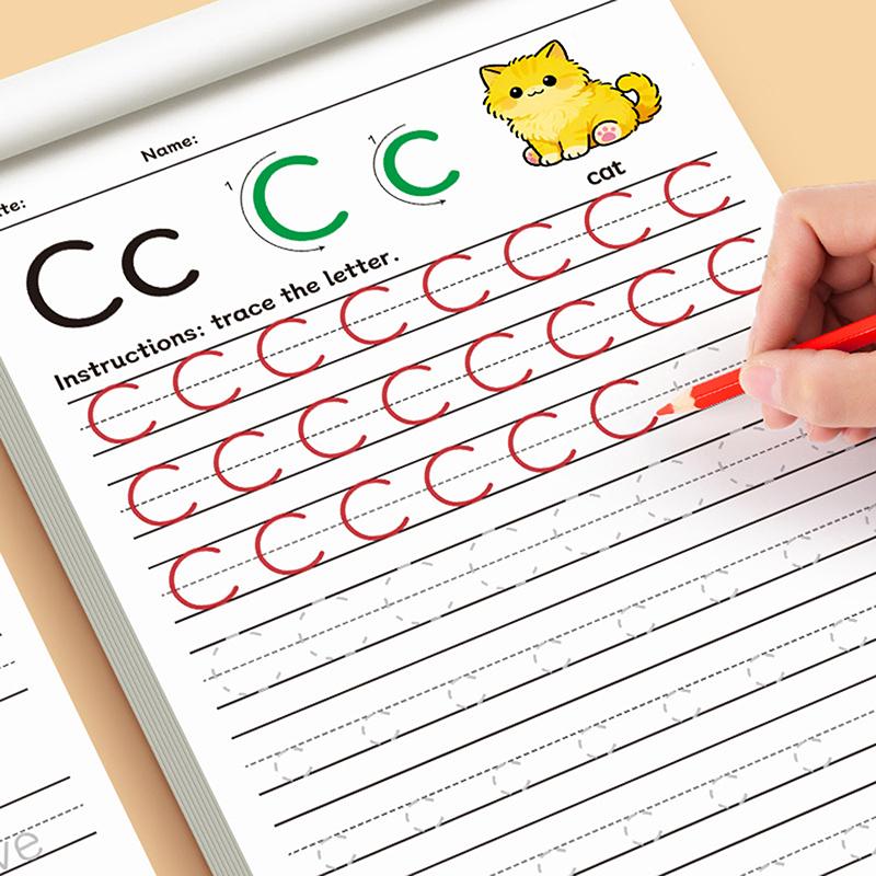 New 26 Alphabet Practicing Uppercase And Lowercase Letters English Coloring Book Pen Control Training Handwriting Practice Book