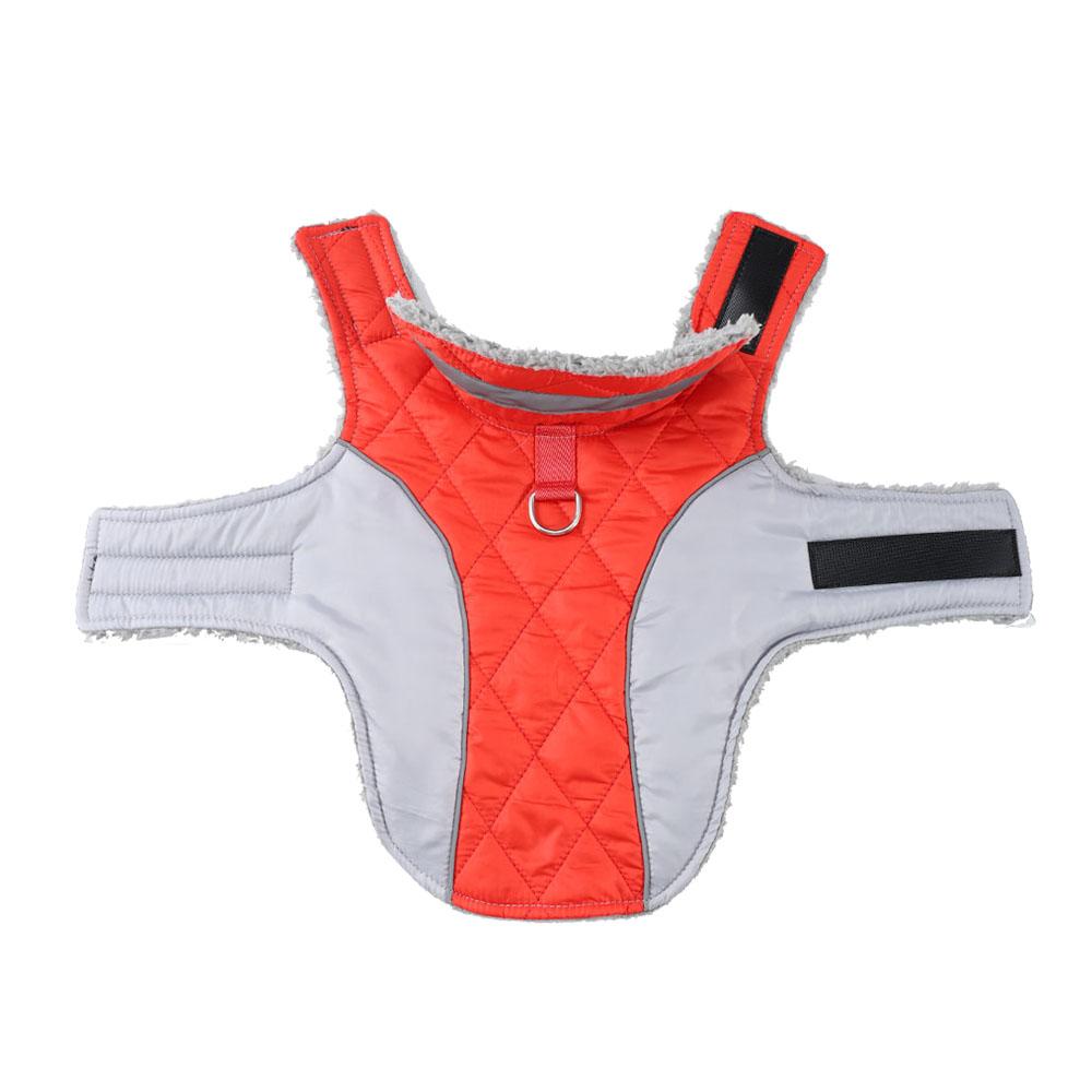 

Теплое пальто для щенка, толстая флисовая зимняя куртка, одежда для маленьких и средних собак, кошек, светоотражающий костюм чихуахуа, йорка, наряды для питомцев XS красный