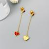 Fashion Commuter K Series Peach Heart Earrings Earrings Love Premium Earrings