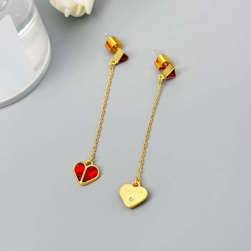 Fashion Commuter K Series Peach Heart Earrings Earrings Love Premium Earrings