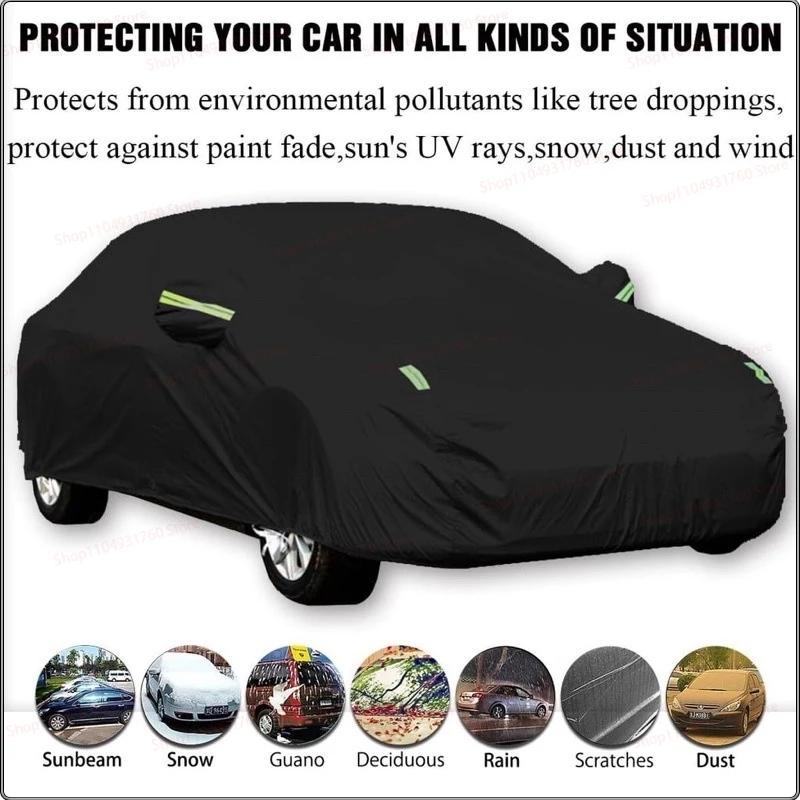 Waterproof Car Covers for 2020-2025 Land Rover Defender 90 2-Door (Black Silver) Waterproof All Weather Protection Outdoor