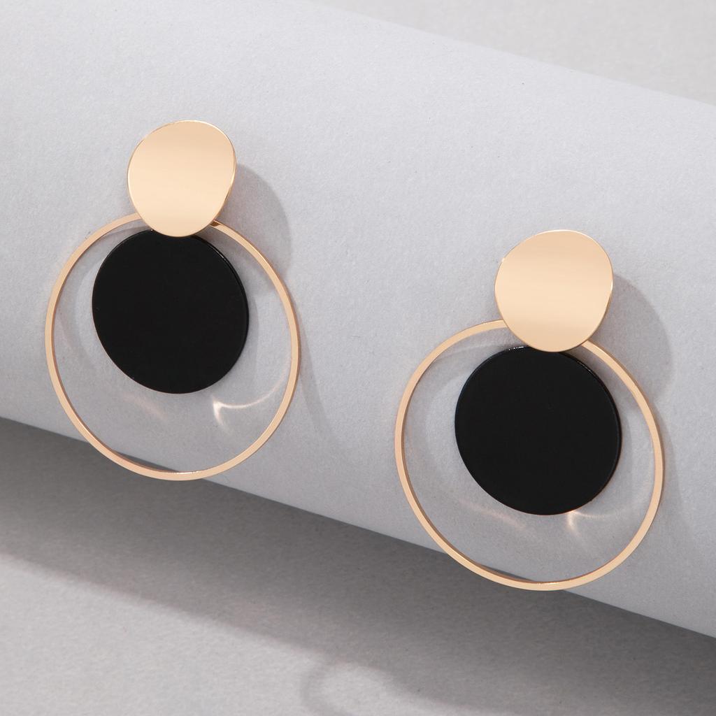 Creative Disc Stud Earrings Set, Geometric Metal Sequins Versatile Two-piece Set, Earrings, Earrings, Women's Pendants.