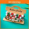 Santa Snowman Christmas Beaded Jewelry Set For Women Holiday Gift