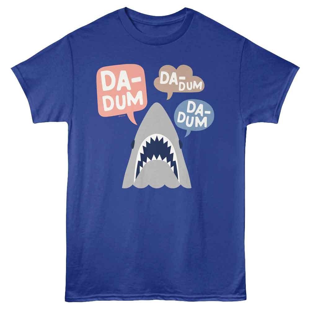 Jaws - Da Dum Da Dum - Blue - Front Print Adult Unisex Short Sleeve T-Shirt 2XL