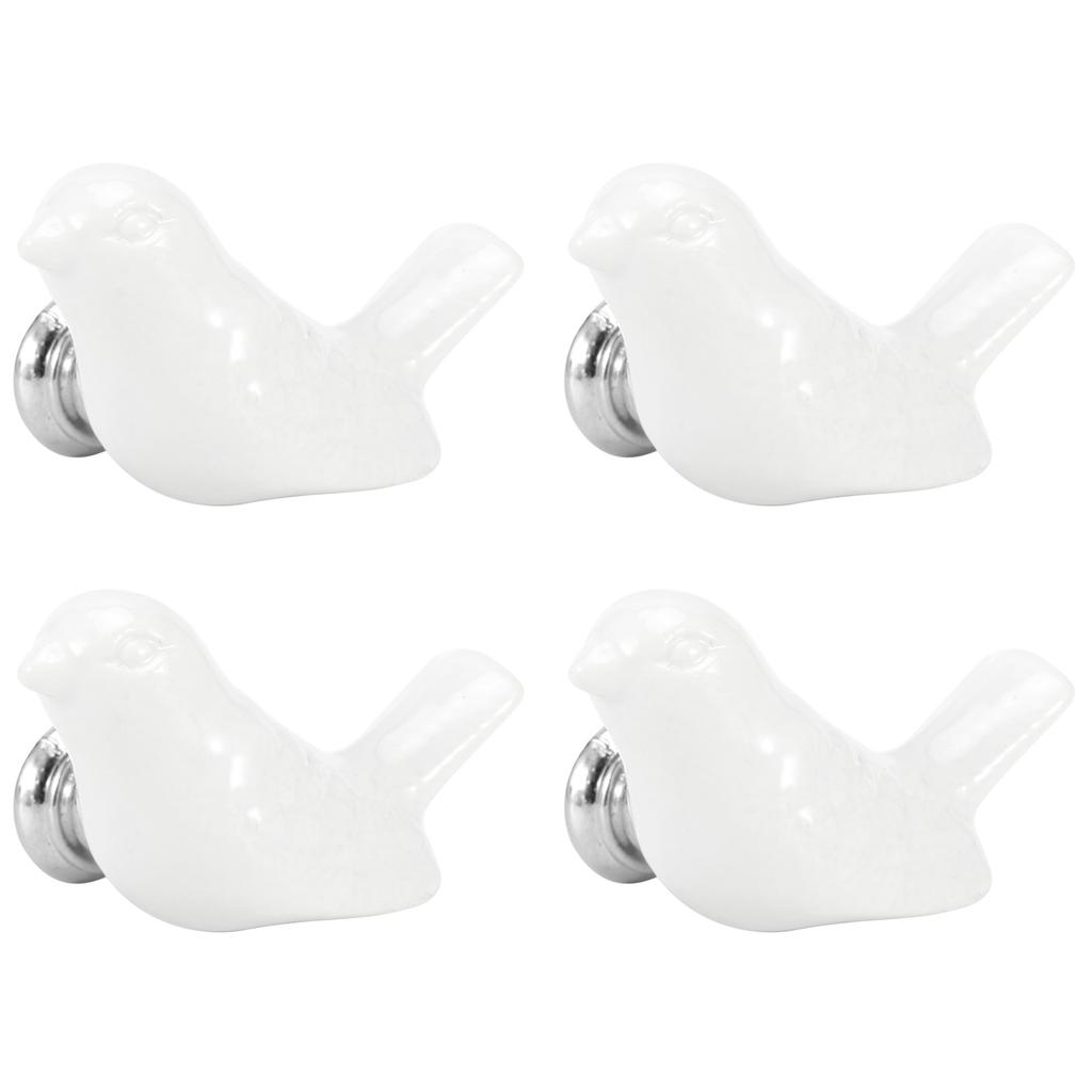 4 Set Bird Shape Ceramic Knobs DIY Door Drawer Cupboard Pull Handle Furniture Accessories