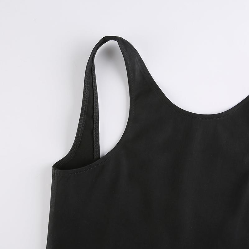 2KWEIRD Black Button Up Corset Top Women Fashion Sleeveless Skinny Tank Tops Vintage Y2k Streetwear Tees Harajuku 90s Girdle Vest