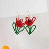 Cute Cartoon Earrings Female Eccentric Girl Stud Earrings Resin Doll Face Female Simple Earrings