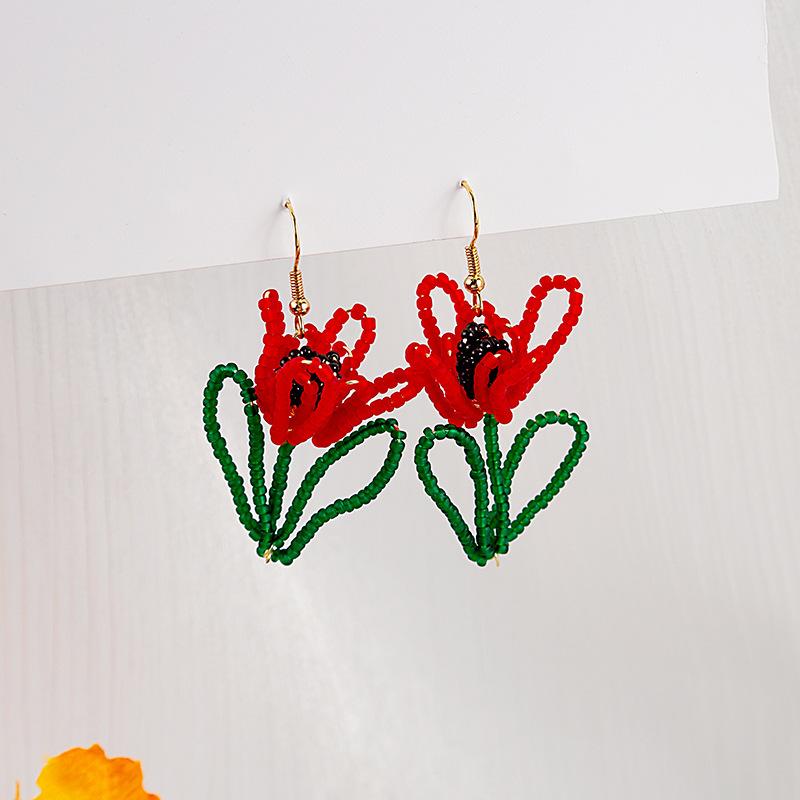Cute Cartoon Earrings Female Eccentric Girl Stud Earrings Resin Doll Face Female Simple Earrings