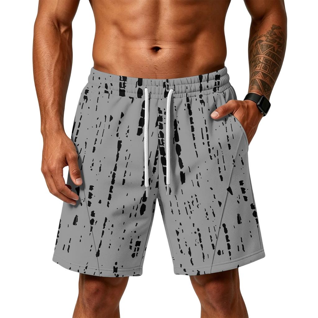 Men's Loose Fit Air Layer Athletic Shorts with Pockets Elastic Waistband Drawstring Gym Training Beach Casual Shorts