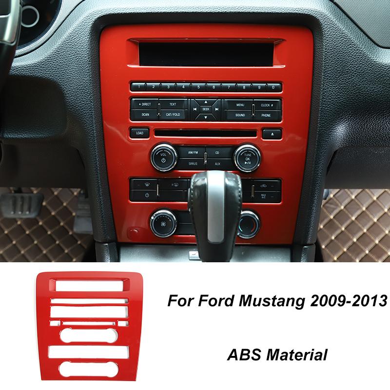 

TESIN автомобильные красные внутренние украшения, наклейки для Ford Mustang 2009 2010 2011 2012 2013 2014, внешние аксессуары автомобиля Navigation GPS Panel