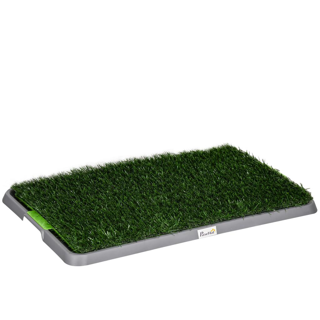 Dog Toilet with Synthetic Grass, Replacement Grass and Lower Tray for Indoors and Outdoors, 67x41x3.5 cm