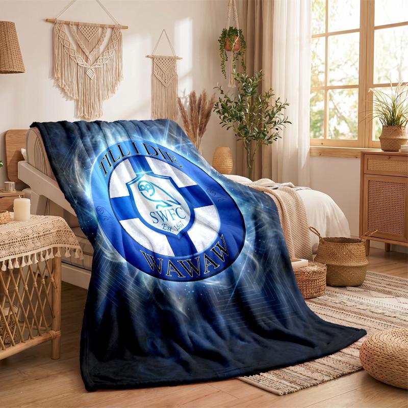 Coperta in Pile a Tema Sheffield Wednesday Morbida e Accogliente Coperta in Peluche per Camera da Letto Divano Viaggio
