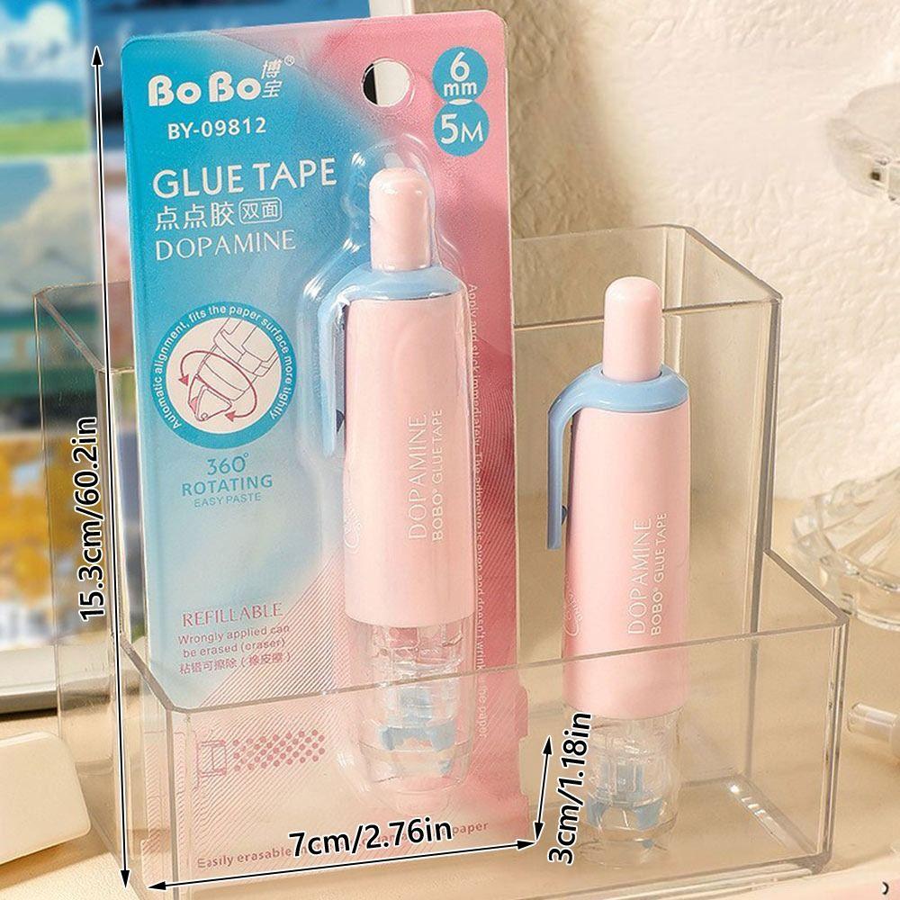 360 Degree Rotation Head Dot Glue Tape Large Capacity Rolling Glue Tape Students Gift