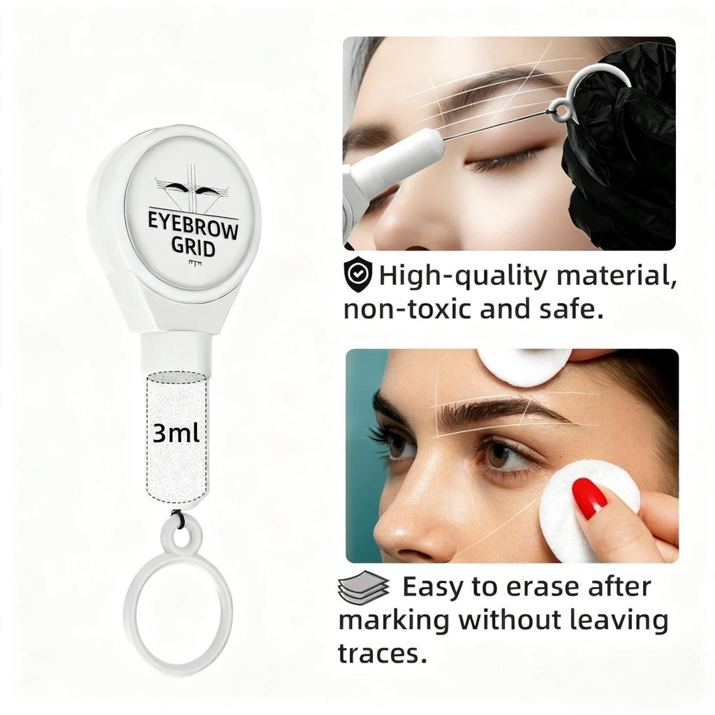 Premium Eyebrow Mapping String Kit - Pro Reusable Eyebrow Mapping Microblading Tattoo Ink String for Brow and Lip Measuring