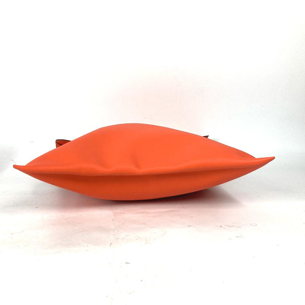 HERMES Flap Pouch Puri Plat Two fold Clutch bag Swift Orange Unused