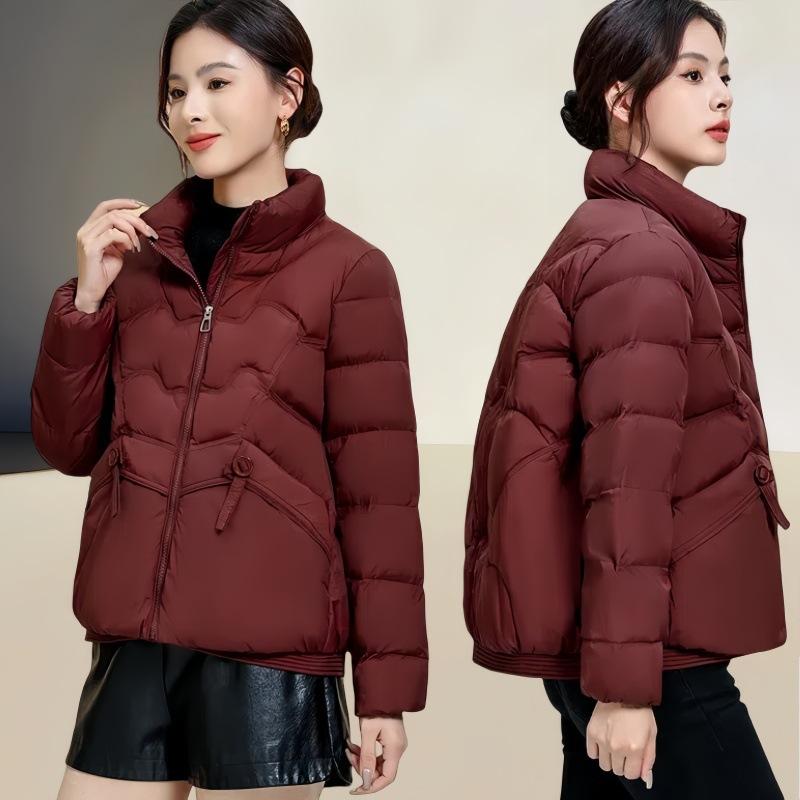 Women's Down Jacket Short Winter Stand Collar Versatile Lightweight Casual Jacket