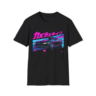 RX7 FD JDM 100% Baumwolle T-Shirt Herren T-Shirts Top Retro Japanischer Sportwagen Grafik-T-Shirt Drift Turbo Bekleidung