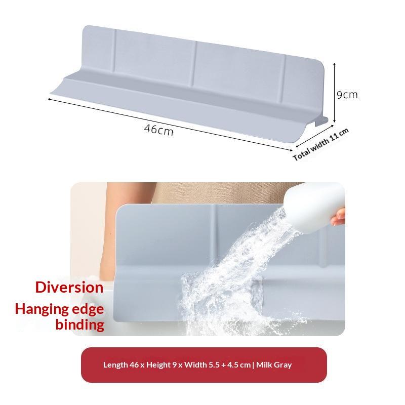 Multiple Purpose Elastomer Water Dam Guard Flexible Seal Ribbon For Kitchen Bathroom Sink Unequipped Required
