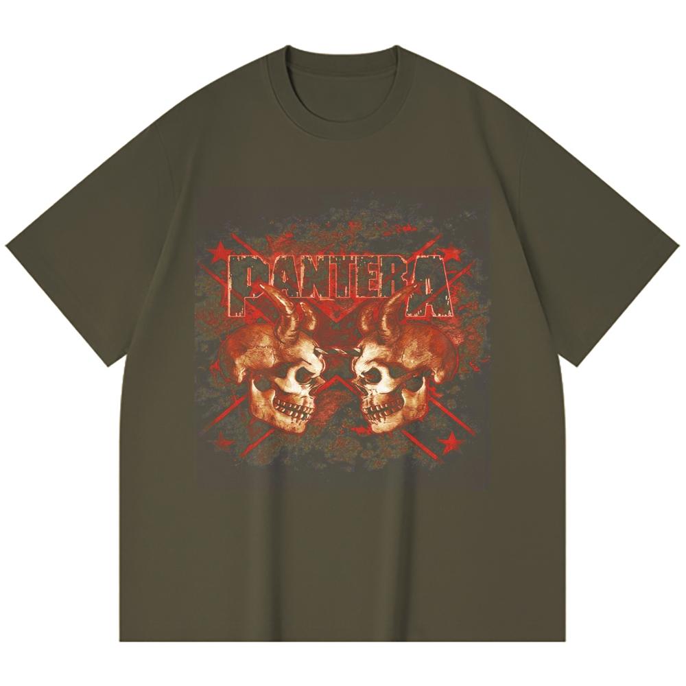 230 Gsm 100% Bomuld Heavy Metal T-shirt Rockband Populær Musik Print Unisex Tung Bomuld T-shirt