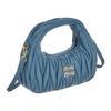 MIU MIU Wander Matelassé Hobo Bag Women Handbags Blue 5BP078_N88_F0F16