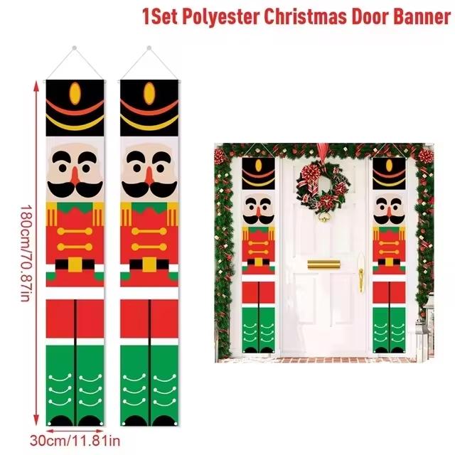 Christmas Hanging Door Banner Merry Christmas Decorations for Home Xmas Navidad Noel Natal Door Decor Happy New Year Gifts 2026