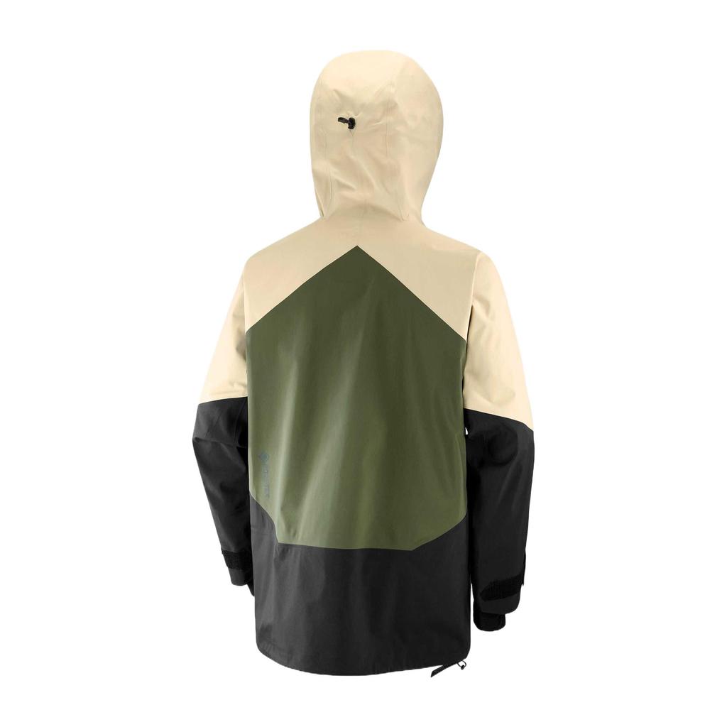 Salomon Moon Patrol Gore-Tex Warm Comfortable Structured Long Sleeve Jacket Men jackets White Green Black LC2415800