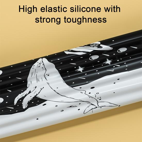 Swimming Hat High Elasticity No Constraint Comfortable to Wear Double-sided Print Waterproof Silicone