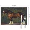 4pcs Set of Placemats, Elegant Brown Horse Pattern - 12x18 Inches, Suitable for Home and Party Decorations, Ideal Choice for Thanksgiving Dining,