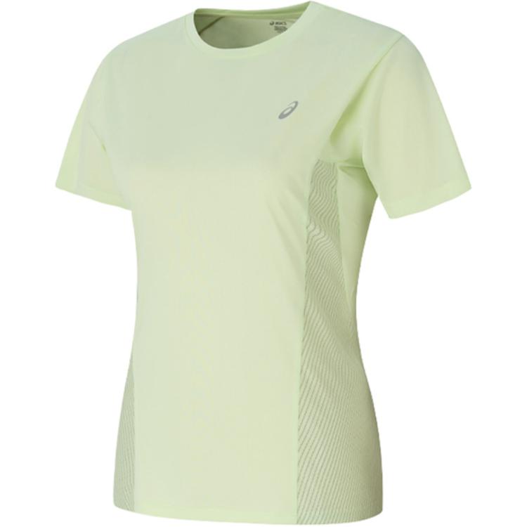 Asics Reflective Logo Running Short Sleeve T-Shirt Women Tops Green 2012D247-300