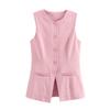 Stylish And Elegant Color Round Neck Vest