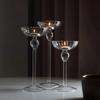 Romantic Transparent Glass Candlestick Holder European Candlelight Dinner Candlestick Home Decoration Ornament Wedding Supplies