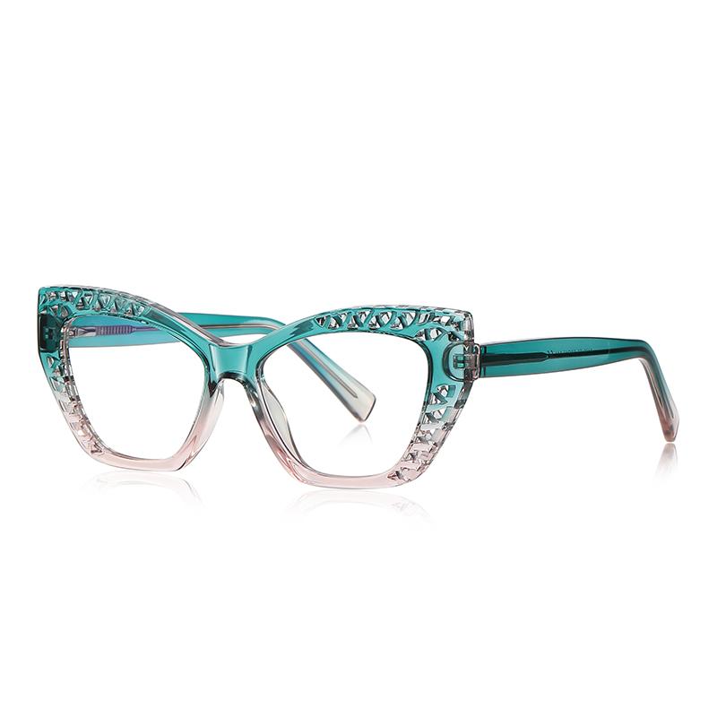 

Women Blue Light Blocking Glasses Frame TR90 Cat Eye 0 Diopters Radiation Protection Eyeglasses Transparent Eyewear Fashionable