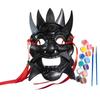 Blank Nuo Operas Mask with Pigment Drawing Brush Photo Ribbon Set DIY Unpainted Masquerade Mask Set Blank Paintable Mask