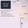 OEING Modern Minimalist Bedside Wall Lamp with USB