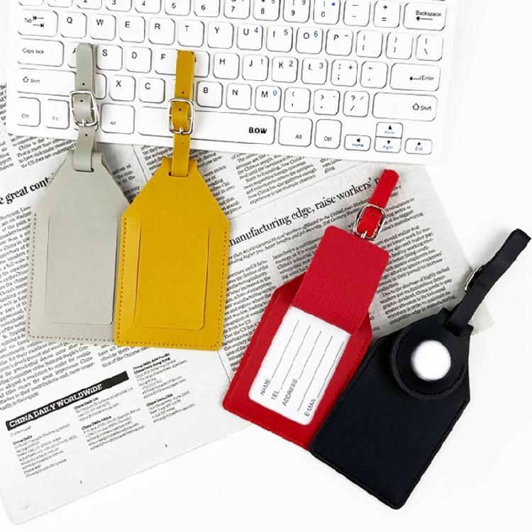 PU Baggage Backpack Tags Suitcase Luggage Tags Travel Suitcase Label with Strap