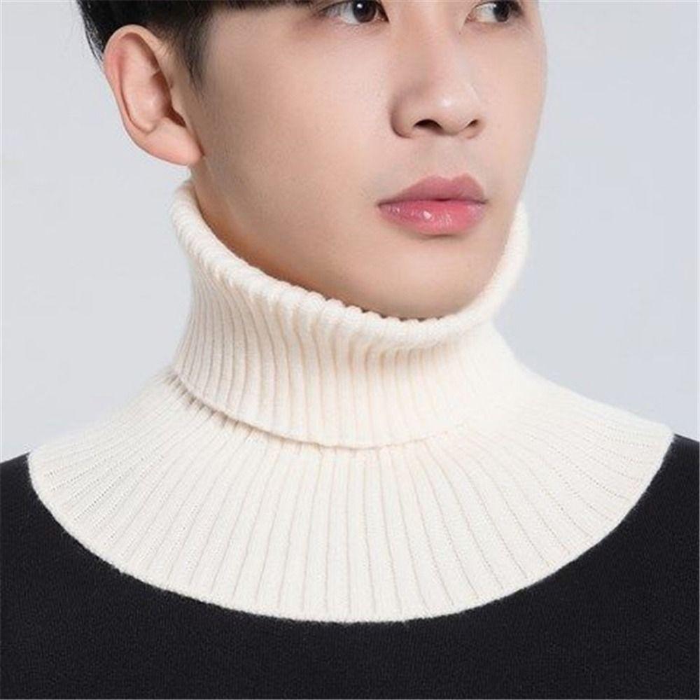 Coring Wool Knitted False Collar Scarf Apparel Accessories Neck Sleeve Scarf Men Fake Collar Scarf